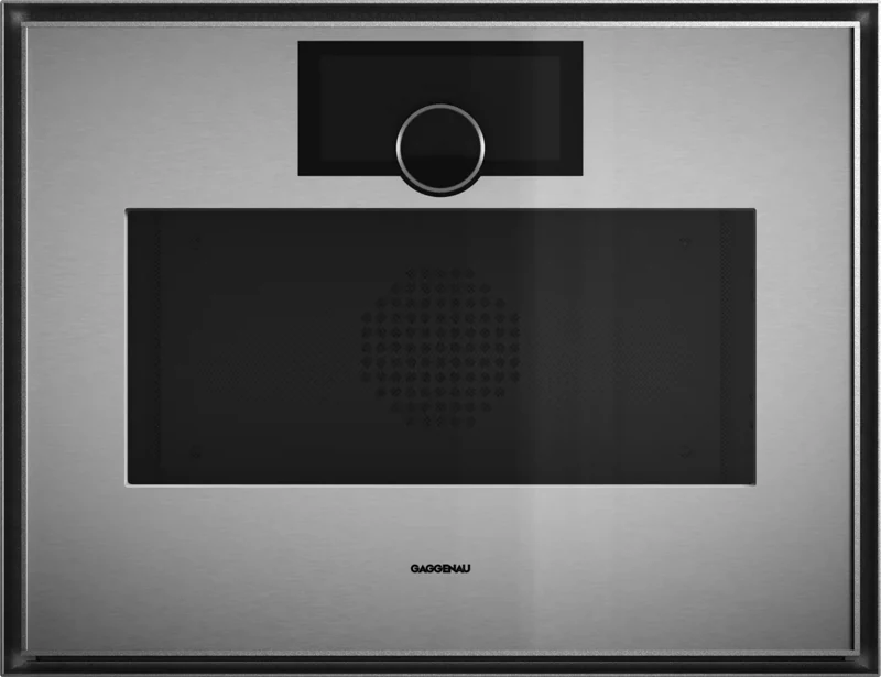 Gaggenau GM450120 — Комбинированный духовой шкаф с микроволнами Петли двери справа, нержавеющая сталь за дымчатым стеклом